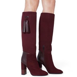 Aquatalia
Women's Purple Evelina Tall Tassel Suede & Leather Boots